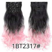 Leeons Synthetic Hair 16 clips Long Straight Synthetic Hair