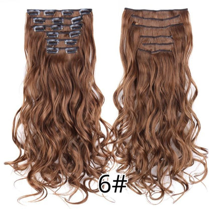 Leeons Synthetic Hair 16 clips Long Straight Synthetic Hair