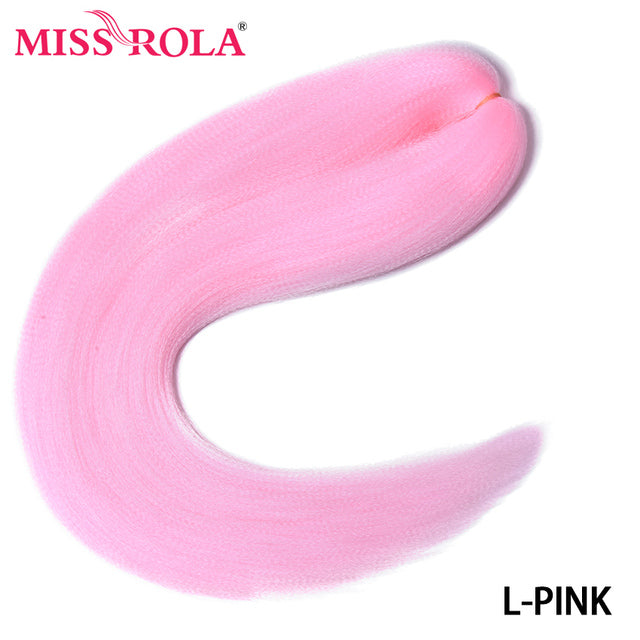 Hair Jumbo Braid Yaki Straight Hair Extension Pink Blonde