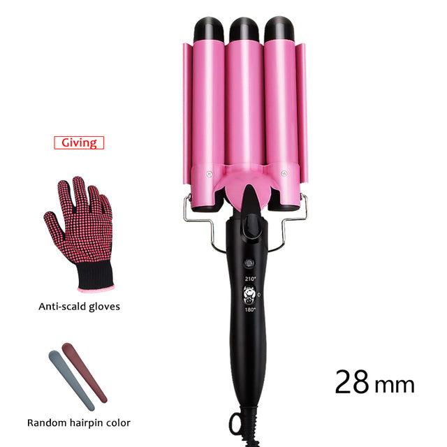 Hair Curling Iron Ceramic Professional Triple Barrel Hair