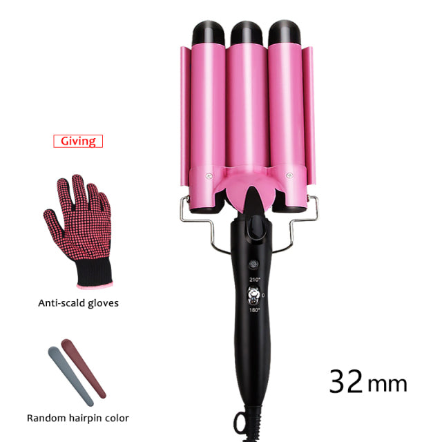 Hair Curling Iron Ceramic Professional Triple Barrel Hair