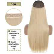 Synthetic No Clip Halo Hidden Hair Extension Ombre