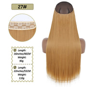 Synthetic No Clip Halo Hidden Hair Extension Ombre