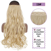 Synthetic No Clip Halo Hidden Hair Extension Ombre