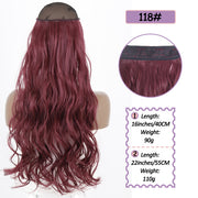 Synthetic No Clip Halo Hidden Hair Extension Ombre