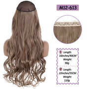 Synthetic No Clip Halo Hidden Hair Extension Ombre