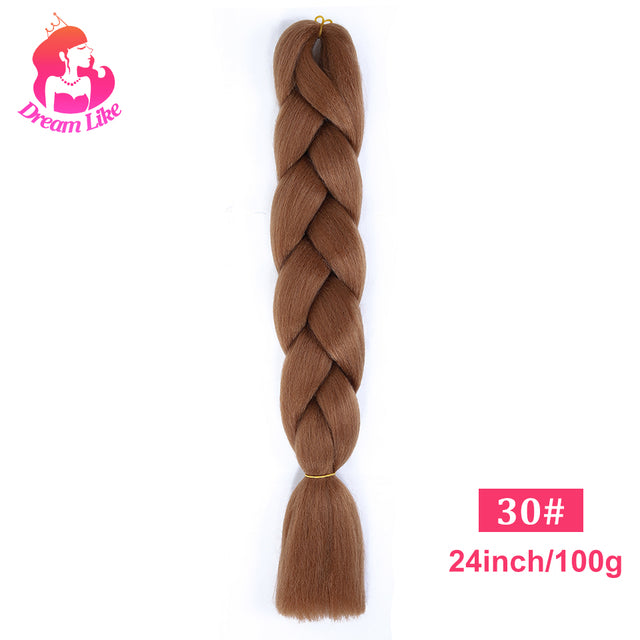 Dream Like 24 inch Ombre Color Synthetic Hair Braids Pre Stretched Wholesale