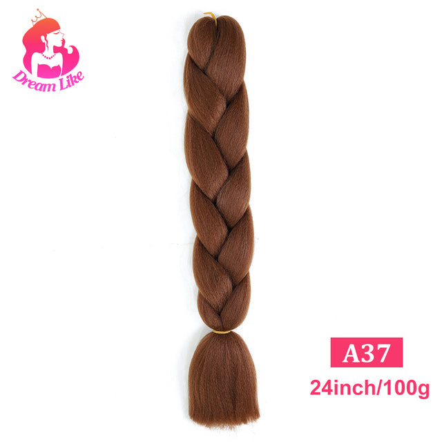 Dream Like 24 inch Ombre Color Synthetic Hair Braids Pre Stretched Wholesale