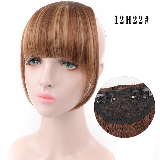 LUPU Synthetic Hair, Women&#39;s Bangs, Short Hair Clips, Natural Black, Solid Color