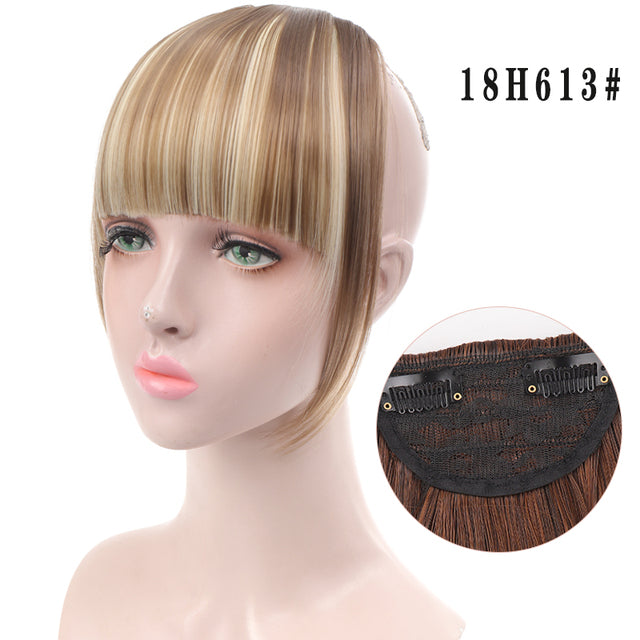 LUPU Synthetic Hair, Women&#39;s Bangs, Short Hair Clips, Natural Black, Solid Color