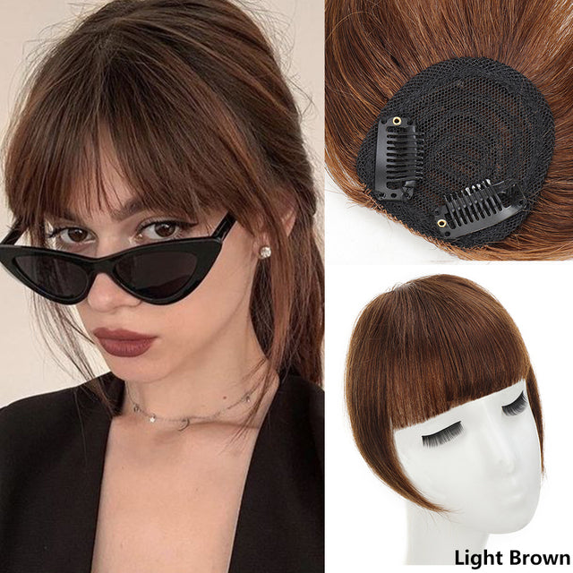 LUPU Synthetic Hair, Women&#39;s Bangs, Short Hair Clips, Natural Black, Solid Color