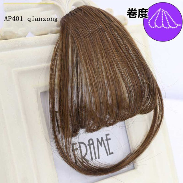 LUPU Synthetic Hair, Women&#39;s Bangs, Short Hair Clips, Natural Black, Solid Color