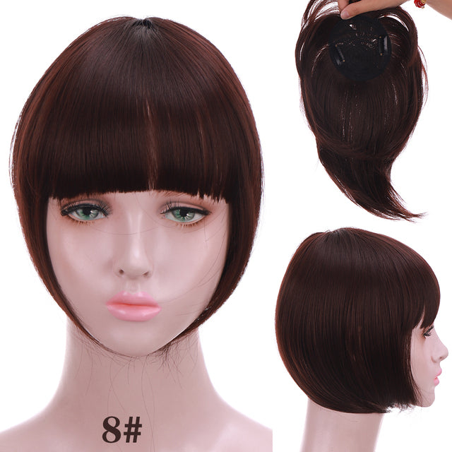 LUPU Synthetic Hair, Women&#39;s Bangs, Short Hair Clips, Natural Black, Solid Color