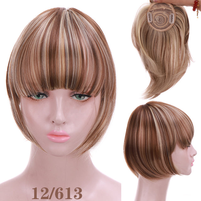 LUPU Synthetic Hair, Women&#39;s Bangs, Short Hair Clips, Natural Black, Solid Color