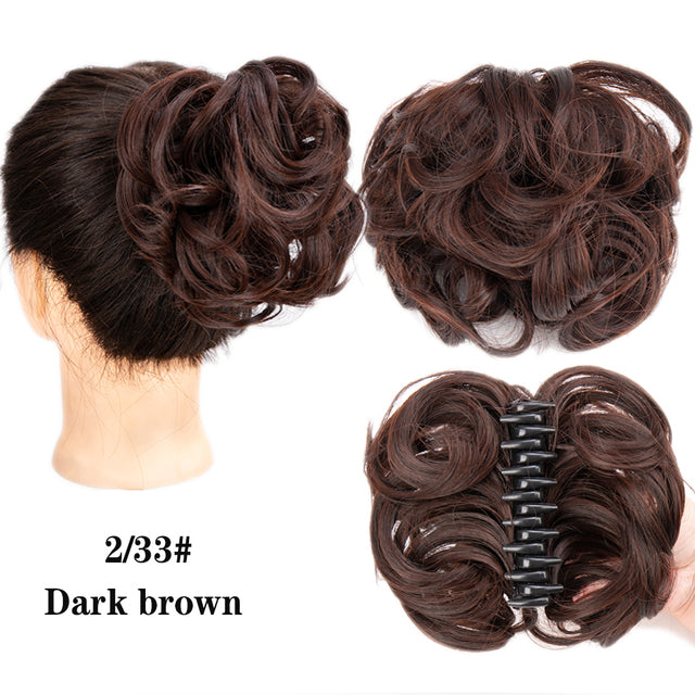 LUPU Synthetic Hair Bun Chignon Messy Curly Hair