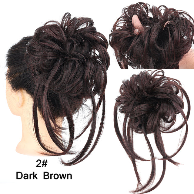 LUPU Synthetic Hair Bun Chignon Messy Curly Hair