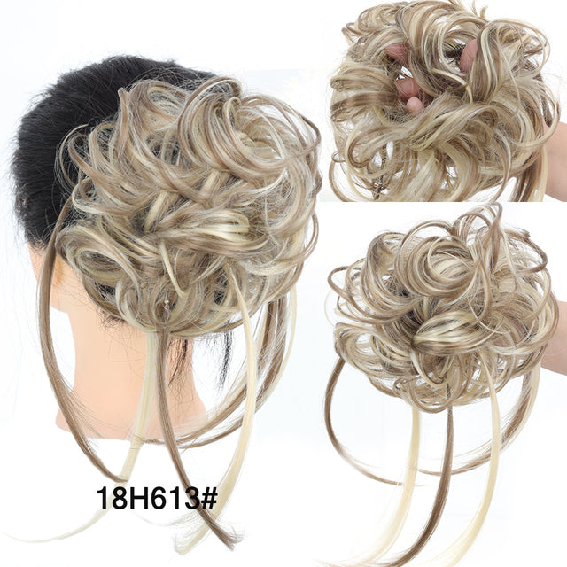 LUPU Synthetic Hair Bun Chignon Messy Curly Hair