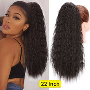 Vigorous Synthetic Long Body Wavy Drawstring Ponytail