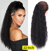 Vigorous Synthetic Long Body Wavy Drawstring Ponytail