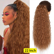 Vigorous Synthetic Long Body Wavy Drawstring Ponytail