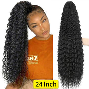 Vigorous Synthetic Long Body Wavy Drawstring Ponytail