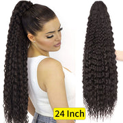 Vigorous Synthetic Long Body Wavy Drawstring Ponytail