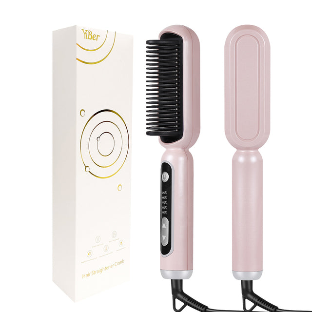 New 2 In 1 Hair Straightener Brush Professional Hot Comb