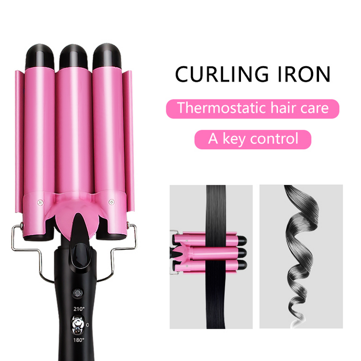 Hair Curling Iron Ceramic Professional Triple Barrel Hair