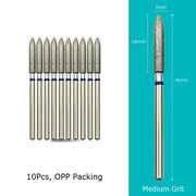 HYTOOS 10pcs/Set Nail Drill Bits Diamond Cutters