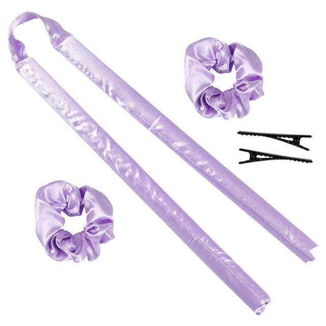 Heatless Curling Rod Headband No Heat Curl With Hair Clips