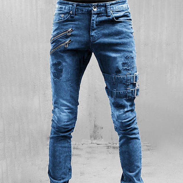 Straight Jeans Men High Waist Jean Spring Summer Boyfriend Jeans