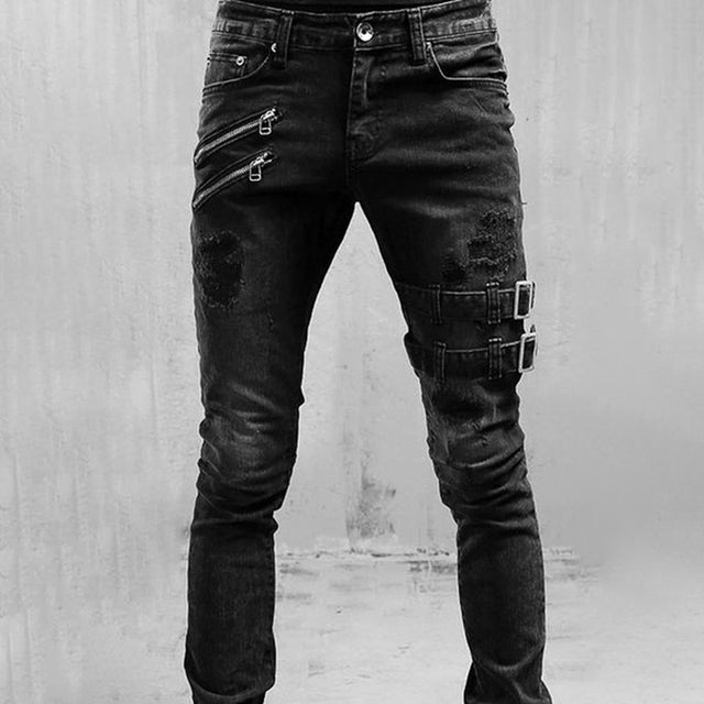 Straight Jeans Men High Waist Jean Spring Summer Boyfriend Jeans