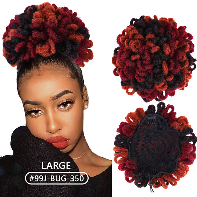 Leeons Synthetic New Curly Bangs Afro Drawstring Ponytail 11Color Kinky Curly Hair Bangs Hair Extension Clip On Front Hairpieces