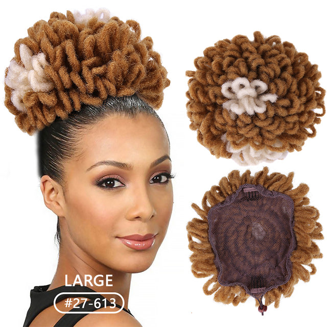 Leeons Synthetic New Curly Bangs Afro Drawstring Ponytail 11Color Kinky Curly Hair Bangs Hair Extension Clip On Front Hairpieces