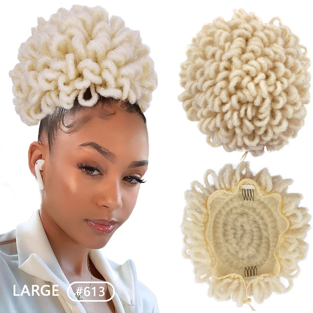 Leeons Synthetic New Curly Bangs Afro Drawstring Ponytail 11Color Kinky Curly Hair Bangs Hair Extension Clip On Front Hairpieces