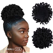 Leeons Synthetic New Curly Bangs Afro Drawstring Ponytail 11Color Kinky Curly Hair Bangs Hair Extension Clip On Front Hairpieces