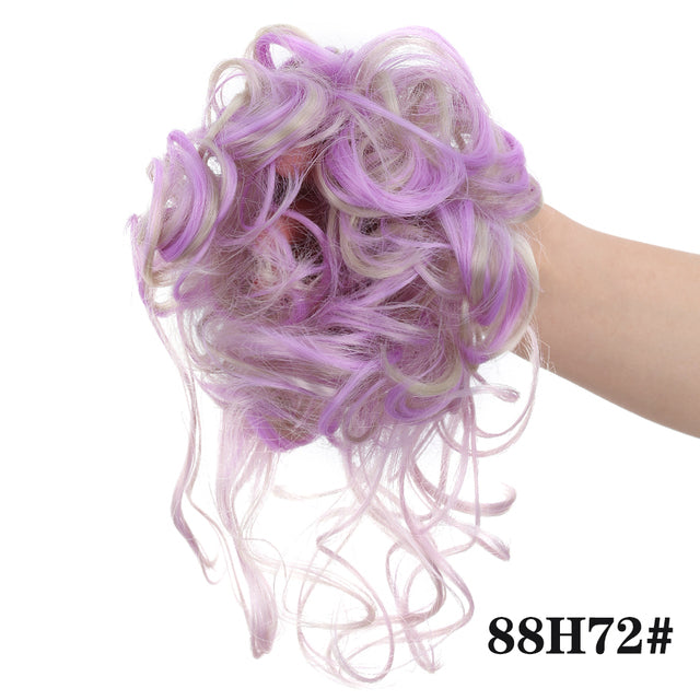 LUPU Synthetic Hair Bun Chignon Messy Curly Hair