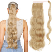 Synthetic Long Straight Ponytail Wrap Around Clip