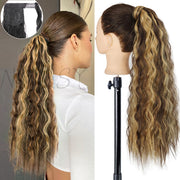 Synthetic Long Straight Ponytail Wrap Around Clip