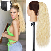 Synthetic Long Straight Ponytail Wrap Around Clip