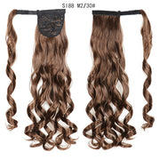 Synthetic Long Straight Ponytail Wrap Around Clip