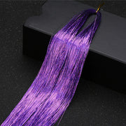 Sparkle Shiny Hair Tinsel Rainbow Silk Hair Extensions