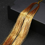 Sparkle Shiny Hair Tinsel Rainbow Silk Hair Extensions