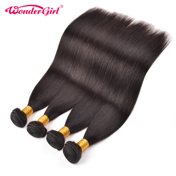 Wonder girl Straight Brazilian Hair Weave Bundles