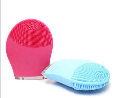 Makeup Deep Pores Cleaning Electric Waterpoof Silicone Sonic Vibration Facial Wash Brush Cleaner Cleanser Beauty Massager