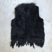 Real Genuine Natural Rabbit Female Women Fur Coat Vest