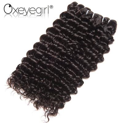 Deep Wave Brazilian Hair Weave Bundles Natural Color