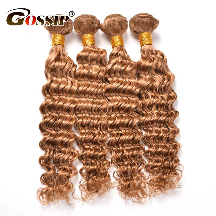 Brazilian Hair Weave Bundles Color 27 Honey Blonde Human Hair