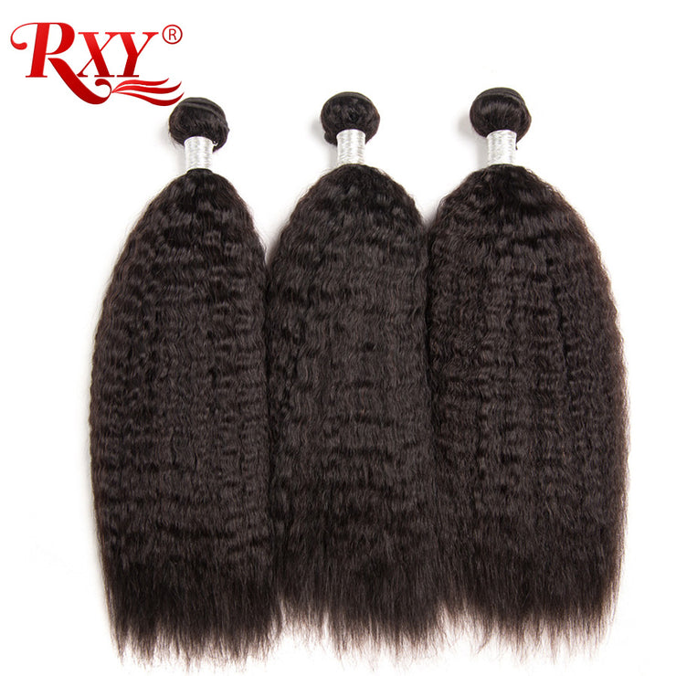 RXY Kinky Straight Hair 1PC Brazilian Hair Weave