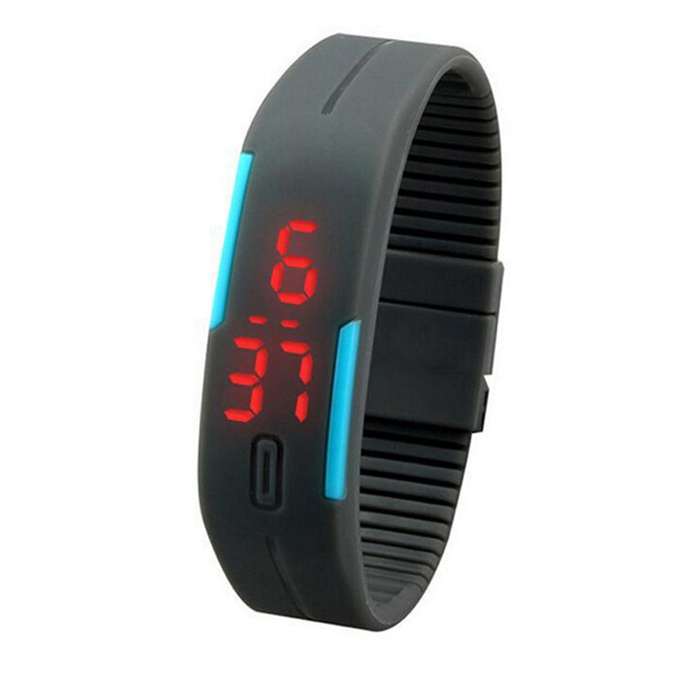 New Ultra Thin Men Girl Sports Silicone Digital LED Sports Wrist Watch